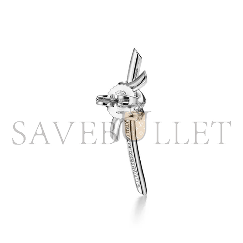 TIFFANY KNOTEARRINGS IN WHITE GOLD WITH DIAMONDS 70300435